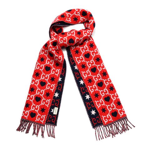 gucci scarf with hearts